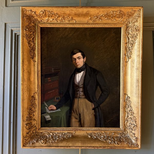 Portrait d'un élégant jeune homme daté 1840