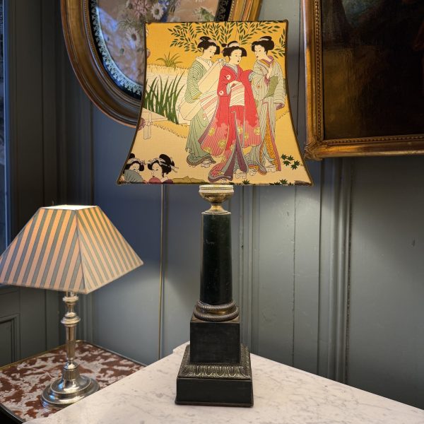 Lampe carcel en tôle peinte XIXème, Hauteur 61 cm