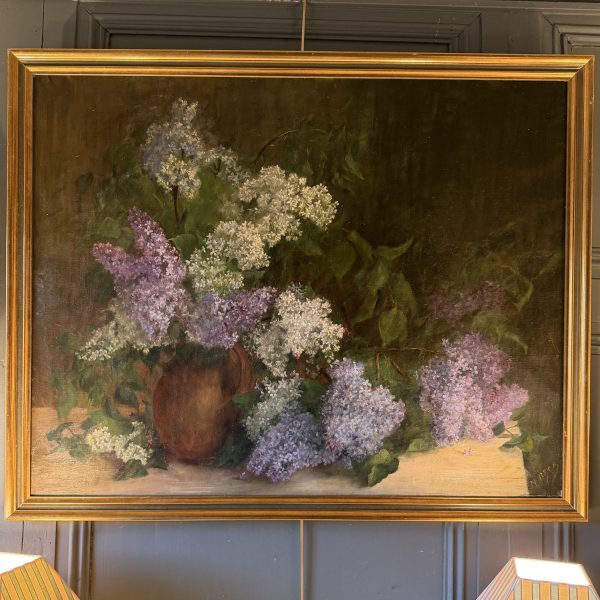 Grand tableau de fleurs, lilas