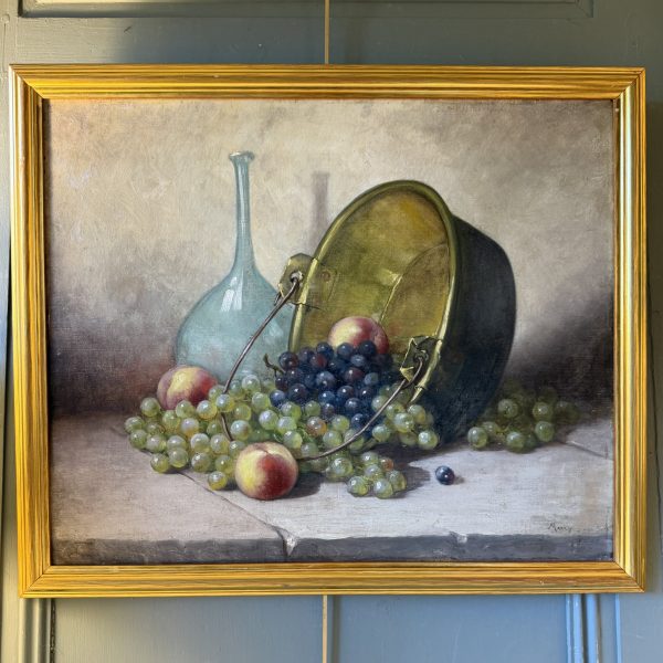 Nature morte aux raisins et pêches XIXème