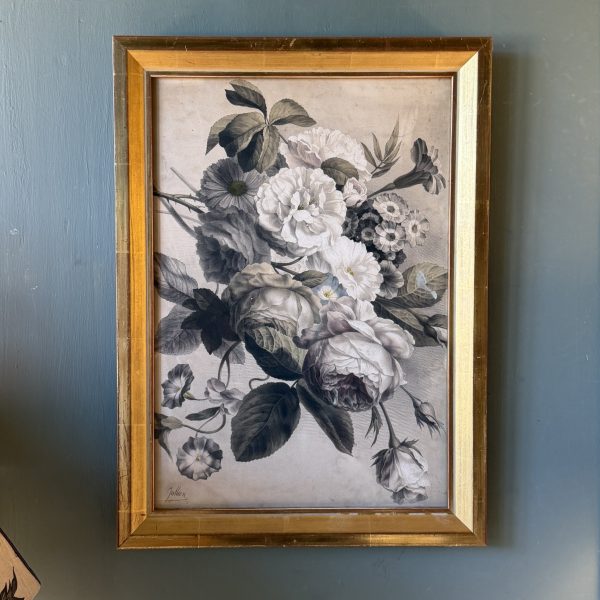 Fleurs botaniques, lithographie de Bernard-Romain Julien